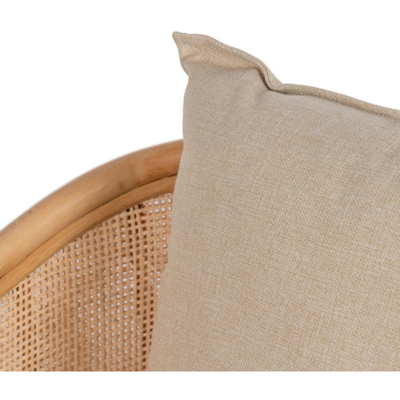 SILLÓN NATURAL RATÁN DECORACIÓN 68 X 68 X 76 CM 