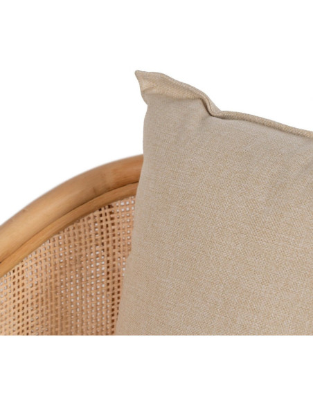 SILLÓN NATURAL RATÁN DECORACIÓN 68 X 68 X 76 CM 
