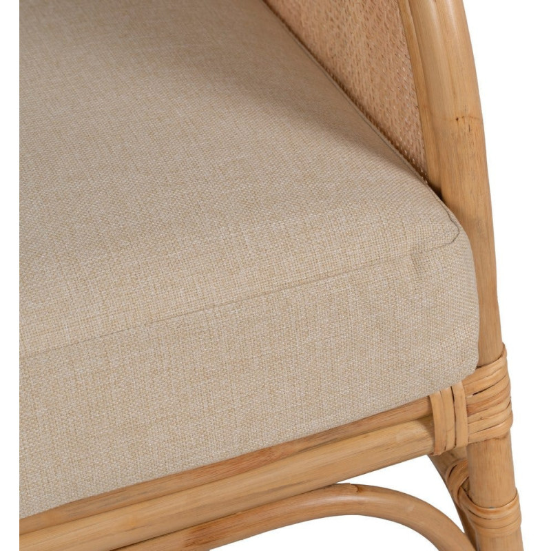 SILLÓN NATURAL RATÁN DECORACIÓN 68 X 68 X 76 CM 