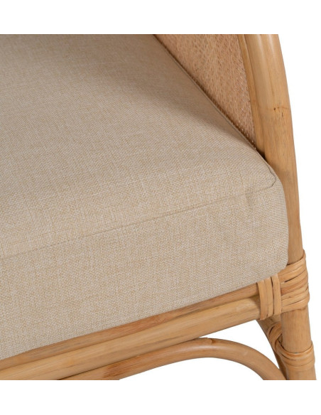SILLÓN NATURAL RATÁN DECORACIÓN 68 X 68 X 76 CM 
