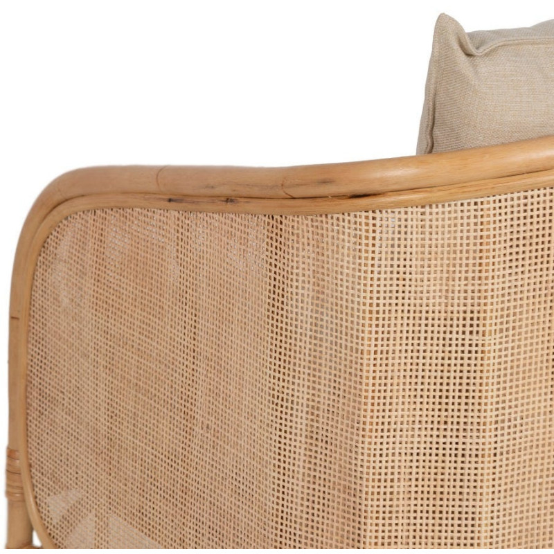 SILLÓN NATURAL RATÁN DECORACIÓN 68 X 68 X 76 CM 