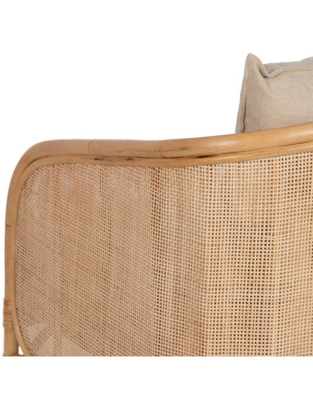 SILLÓN NATURAL RATÁN DECORACIÓN 68 X 68 X 76 CM 