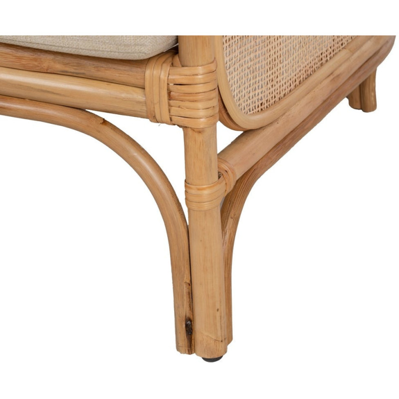 SILLÓN NATURAL RATÁN DECORACIÓN 68 X 68 X 76 CM 