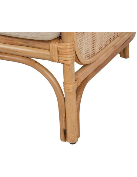SILLÓN NATURAL RATÁN DECORACIÓN 68 X 68 X 76 CM 