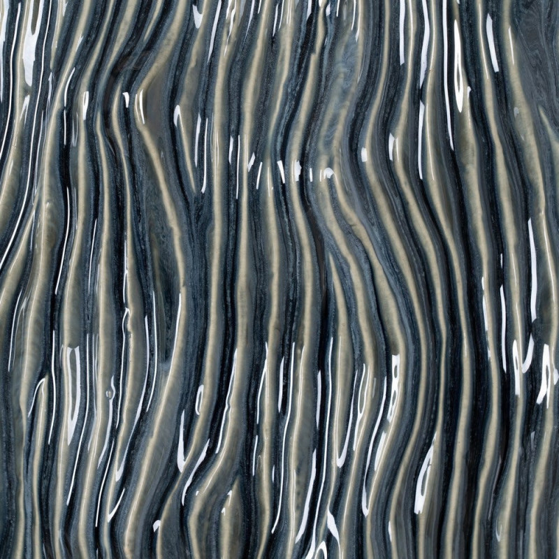 Vase design irrégulier Organique H 49 cm Céramique Bleu Ondéssa 