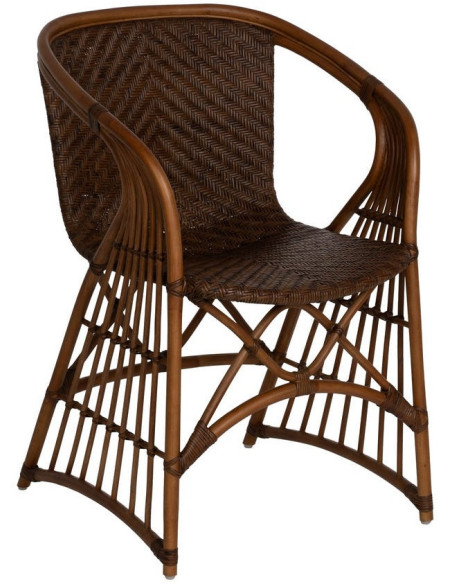 SILLÓN NATURAL RATÁN DECORACIÓN 57 X 59 X 84 CM 
