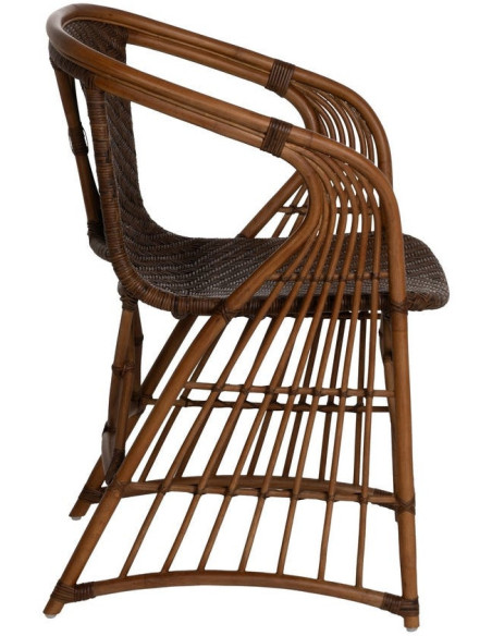 SILLÓN NATURAL RATÁN DECORACIÓN 57 X 59 X 84 CM 