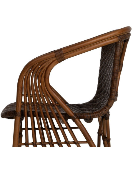 SILLÓN NATURAL RATÁN DECORACIÓN 57 X 59 X 84 CM 
