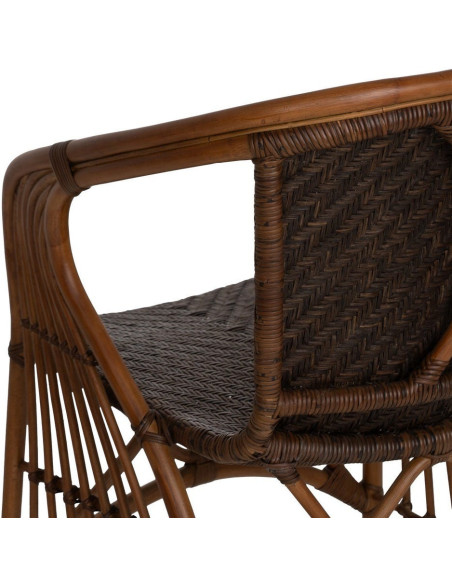 SILLÓN NATURAL RATÁN DECORACIÓN 57 X 59 X 84 CM 