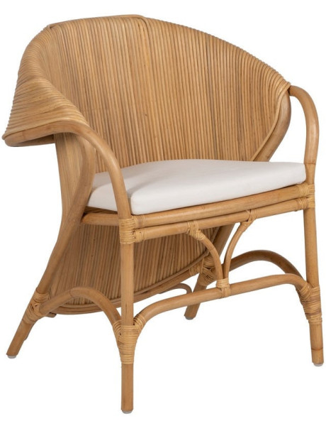 SILLÓN NATURAL RATÁN DECORACIÓN 65 X 63 X 78 CM 