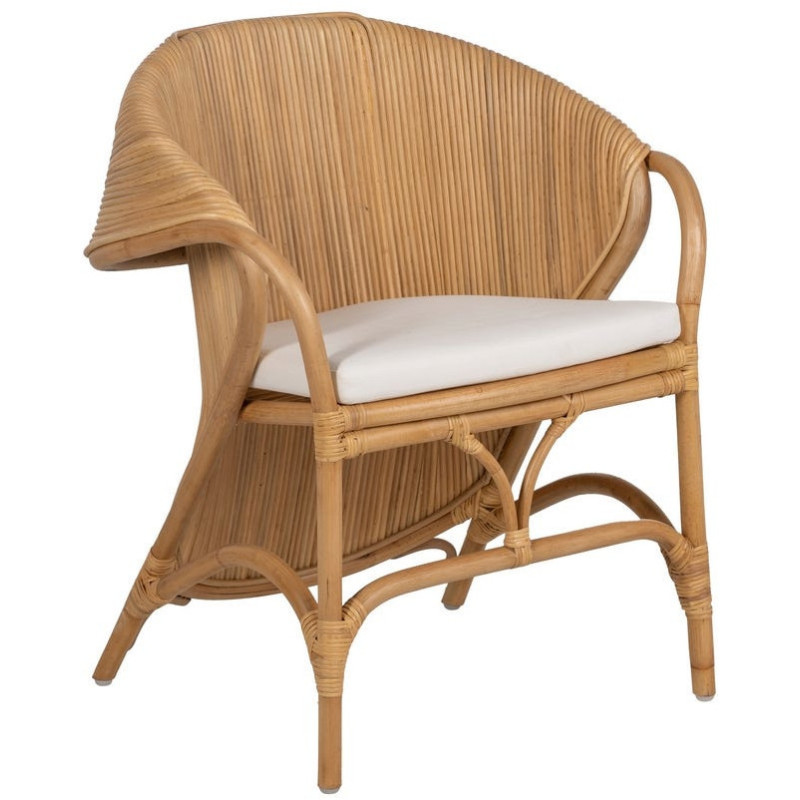 SILLÓN NATURAL RATÁN DECORACIÓN 65 X 63 X 78 CM 