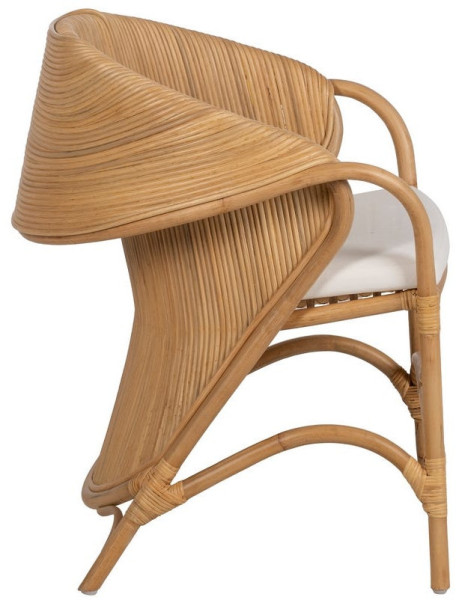 SILLÓN NATURAL RATÁN DECORACIÓN 65 X 63 X 78 CM 