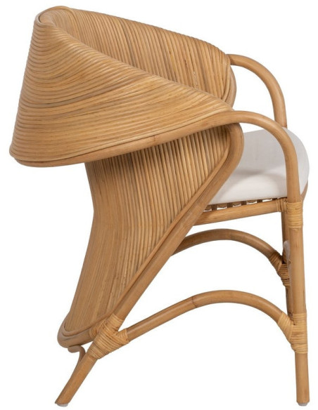 SILLÓN NATURAL RATÁN DECORACIÓN 65 X 63 X 78 CM 