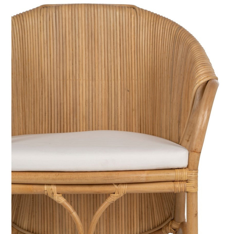 SILLÓN NATURAL RATÁN DECORACIÓN 65 X 63 X 78 CM 