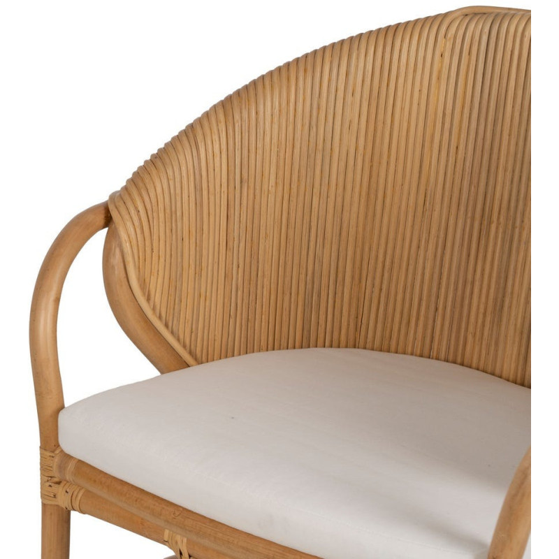 SILLÓN NATURAL RATÁN DECORACIÓN 65 X 63 X 78 CM 