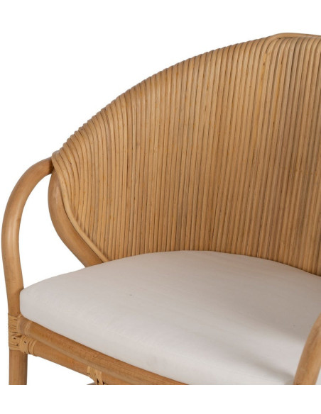 SILLÓN NATURAL RATÁN DECORACIÓN 65 X 63 X 78 CM 