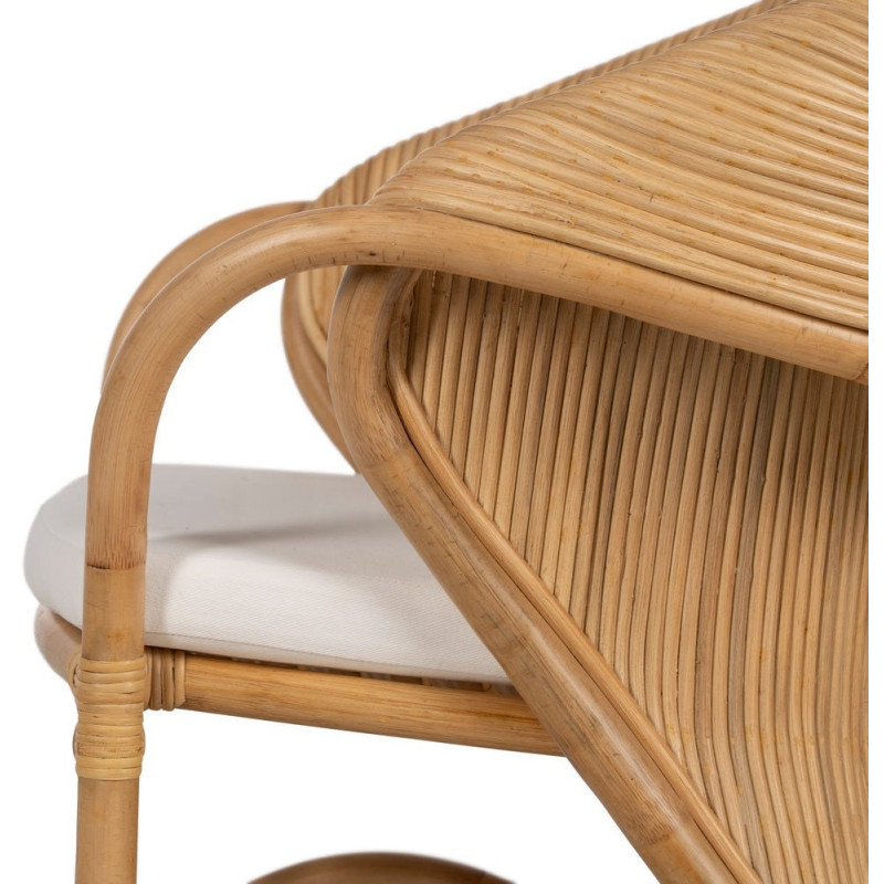 SILLÓN NATURAL RATÁN DECORACIÓN 65 X 63 X 78 CM 