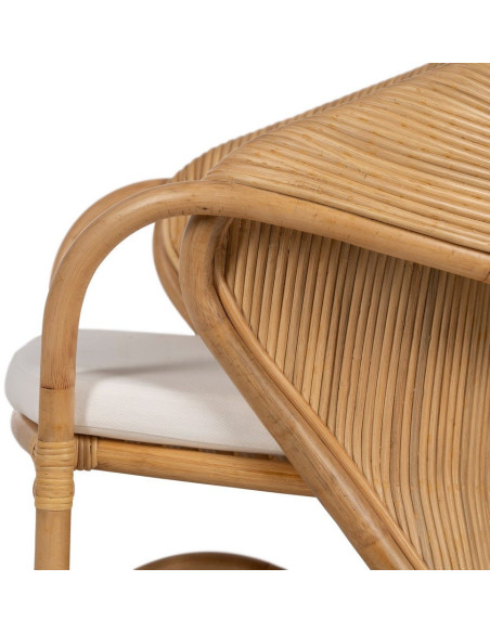 SILLÓN NATURAL RATÁN DECORACIÓN 65 X 63 X 78 CM 