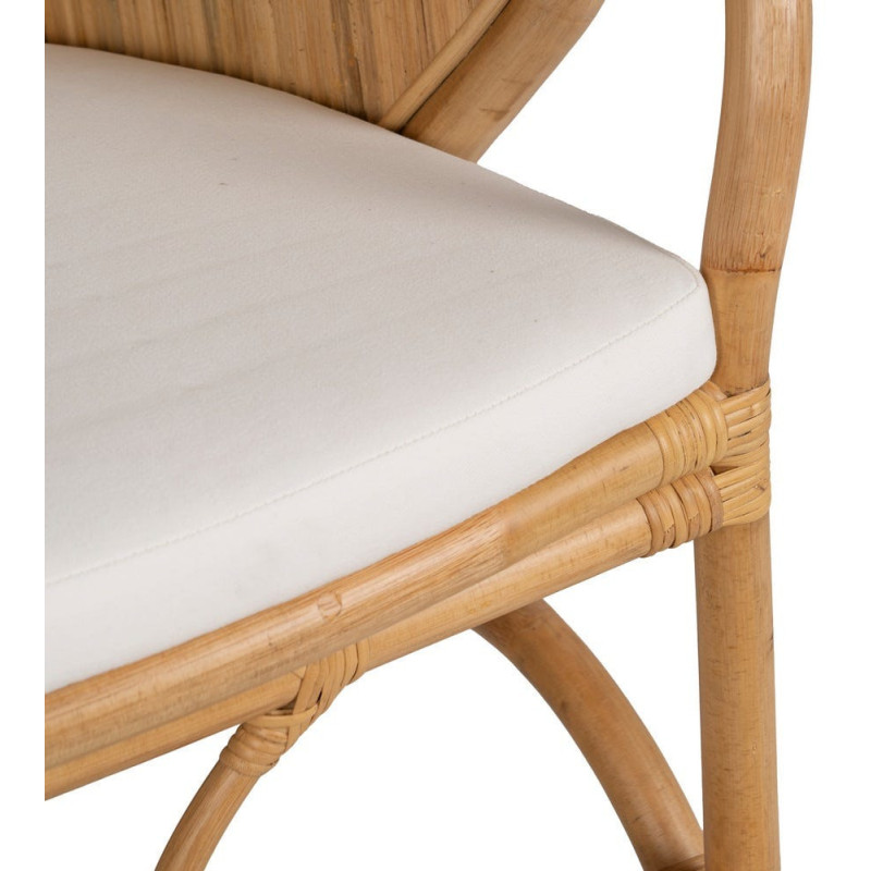 SILLÓN NATURAL RATÁN DECORACIÓN 65 X 63 X 78 CM 