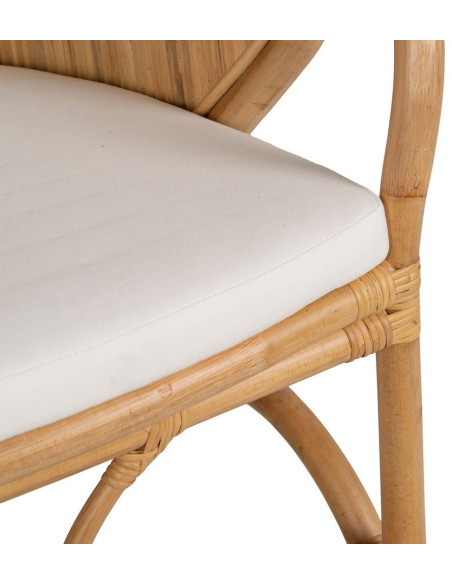 SILLÓN NATURAL RATÁN DECORACIÓN 65 X 63 X 78 CM 