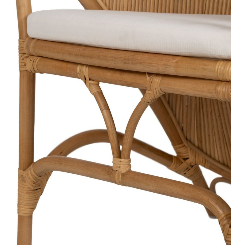 SILLÓN NATURAL RATÁN DECORACIÓN 65 X 63 X 78 CM 