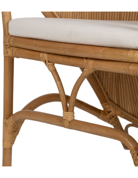 SILLÓN NATURAL RATÁN DECORACIÓN 65 X 63 X 78 CM 