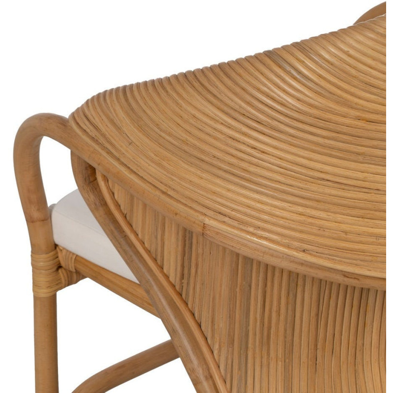 SILLÓN NATURAL RATÁN DECORACIÓN 65 X 63 X 78 CM 