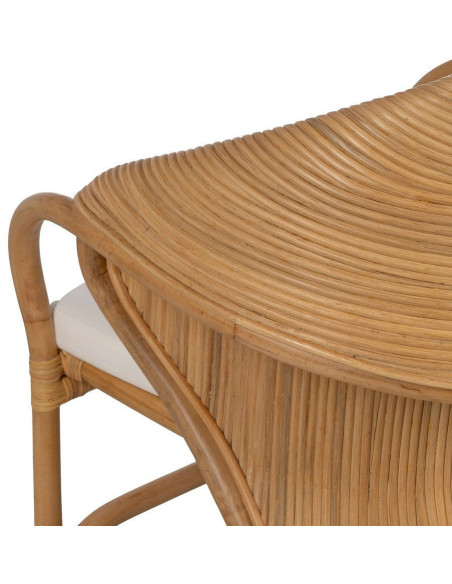 SILLÓN NATURAL RATÁN DECORACIÓN 65 X 63 X 78 CM 