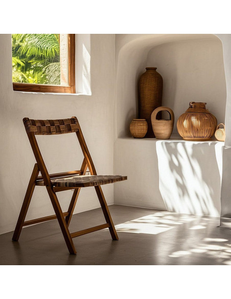 SILLA PLEGABLE NATURAL MADERA CONTRACT 51 X 60 X 80,50 CM 