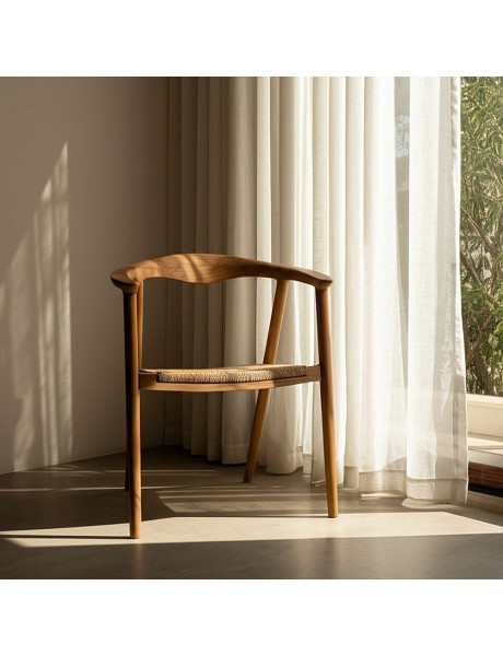 SILLA NATURAL MADERA 65 X 57 X 76 CM 