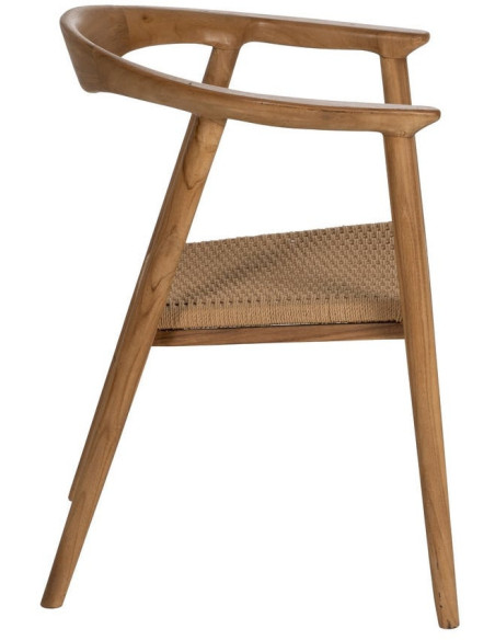 SILLA NATURAL MADERA 65 X 57 X 76 CM 