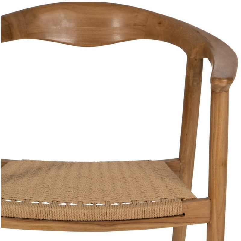 SILLA NATURAL MADERA 65 X 57 X 76 CM 