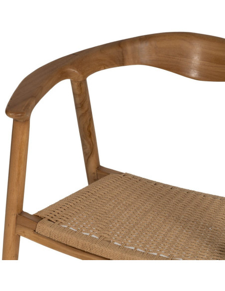 SILLA NATURAL MADERA 65 X 57 X 76 CM 