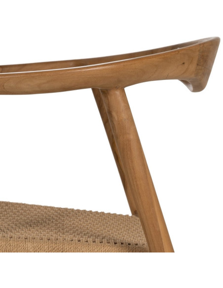 SILLA NATURAL MADERA 65 X 57 X 76 CM 