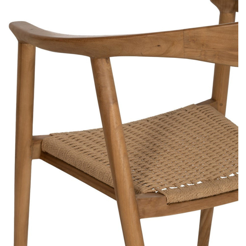 SILLA NATURAL MADERA 65 X 57 X 76 CM 