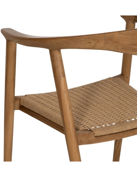 SILLA NATURAL MADERA 65 X 57 X 76 CM 