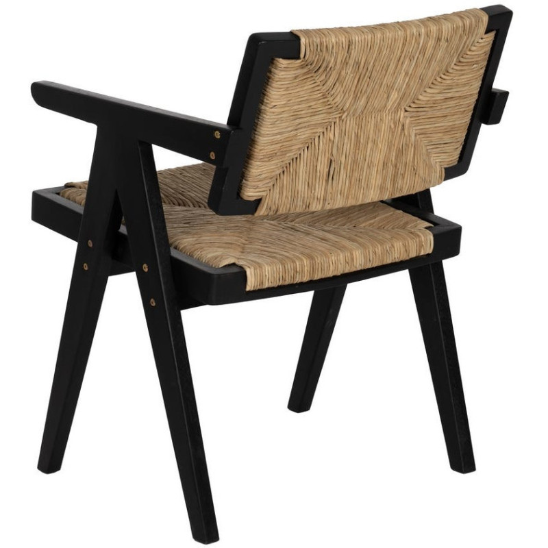 SILLA NATURAL-NEGRO MADERA 56 X 62 X 76,50 CM 