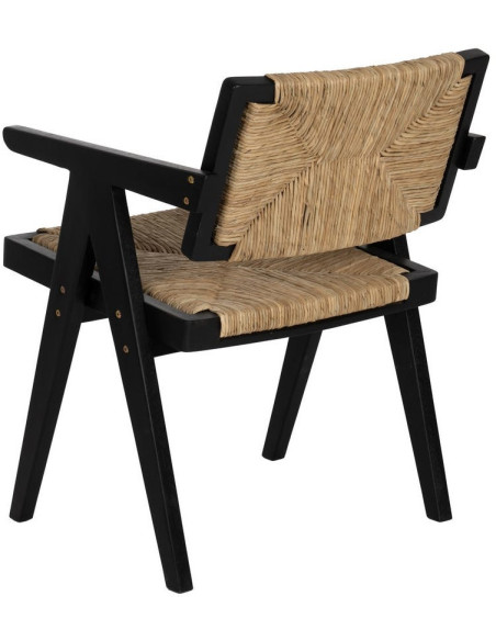 SILLA NATURAL-NEGRO MADERA 56 X 62 X 76,50 CM 