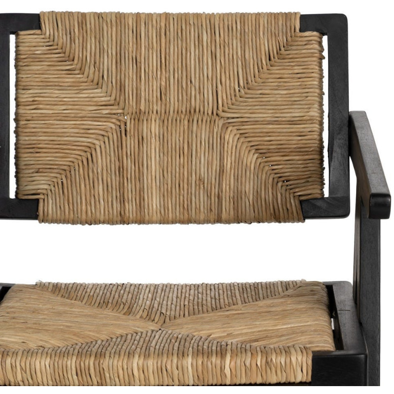 SILLA NATURAL-NEGRO MADERA 56 X 62 X 76,50 CM 