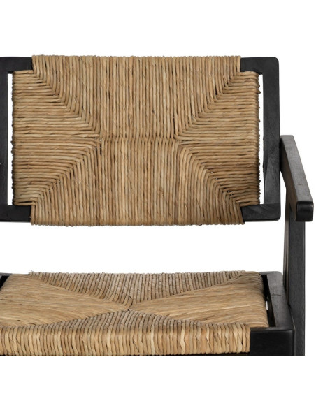 SILLA NATURAL-NEGRO MADERA 56 X 62 X 76,50 CM 