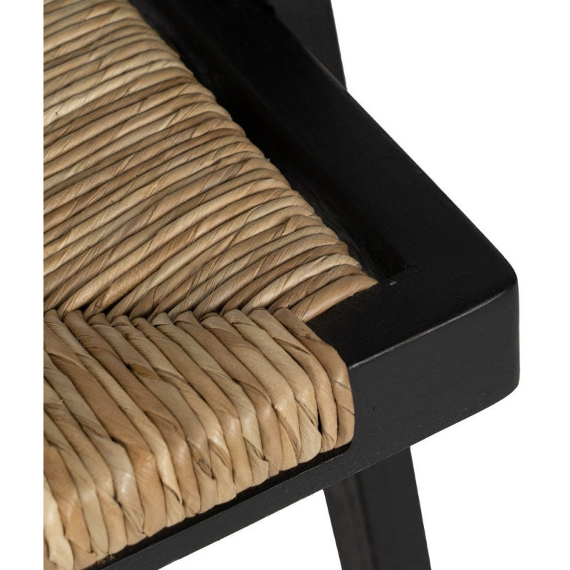 SILLA NATURAL-NEGRO MADERA 56 X 62 X 76,50 CM 