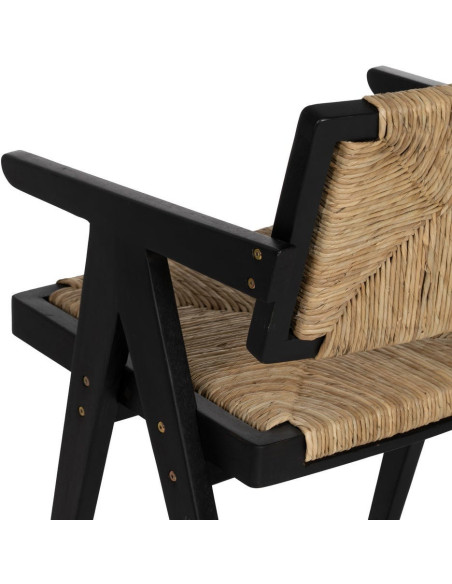SILLA NATURAL-NEGRO MADERA 56 X 62 X 76,50 CM 