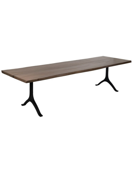 MESA COMEDOR MADERA-METAL SALÓN 300 X 90 X 77 CM 