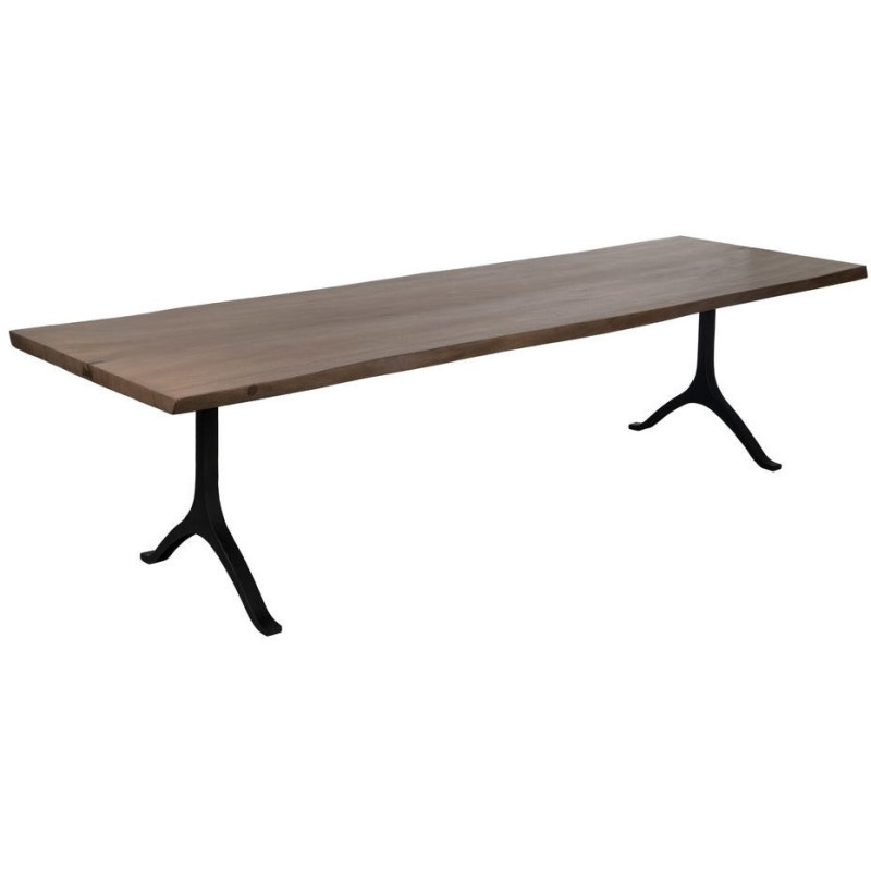 MESA COMEDOR MADERA-METAL SALÓN 300 X 90 X 77 CM 