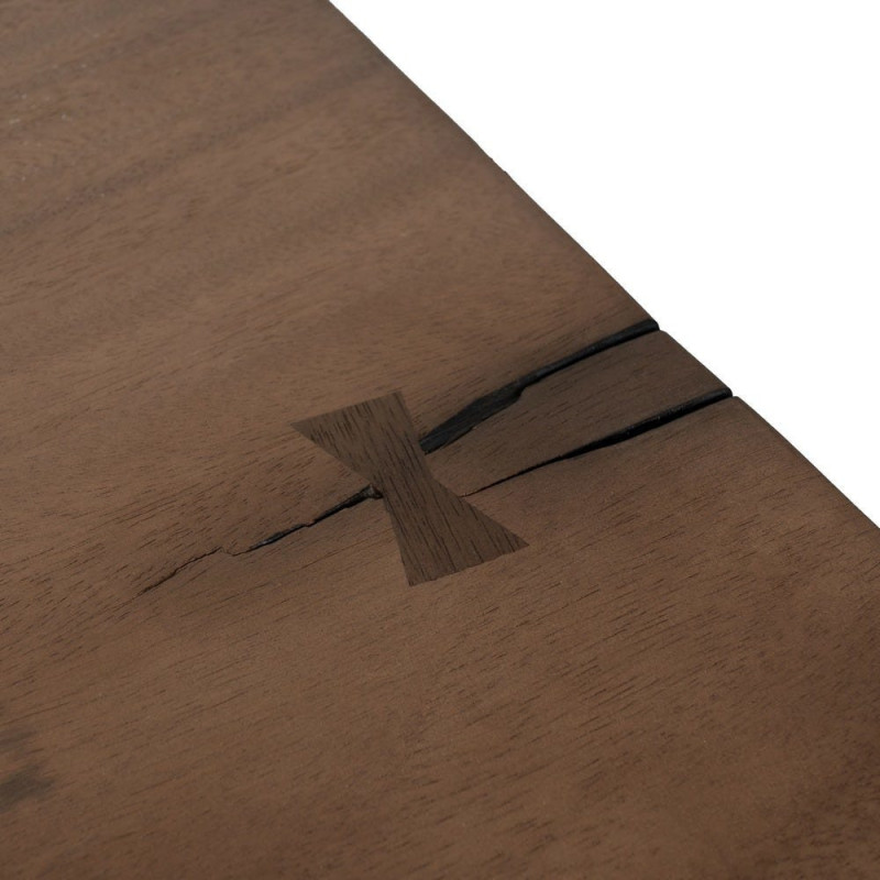 MESA COMEDOR MADERA-METAL SALÓN 300 X 90 X 77 CM 