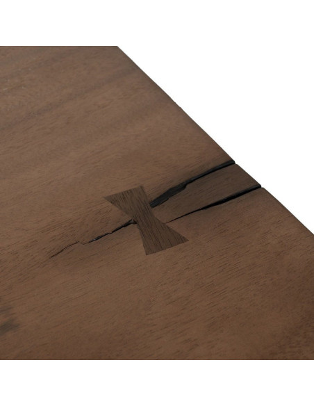 MESA COMEDOR MADERA-METAL SALÓN 300 X 90 X 77 CM 