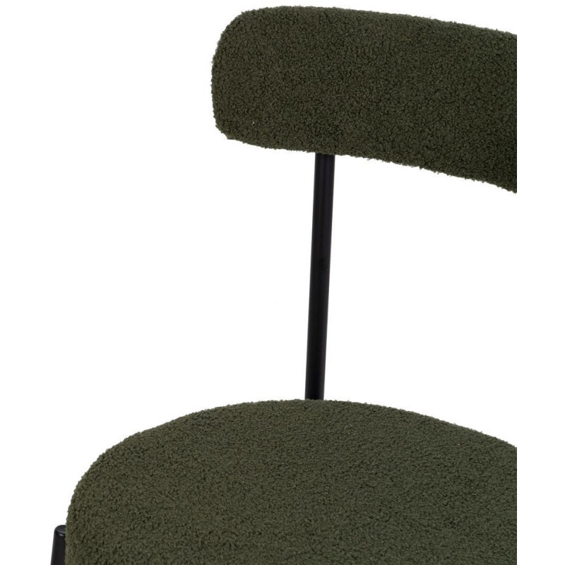 SILLA VERDE-NEGRO TEJIDO-METAL 49 X 49 X 80 CM 
