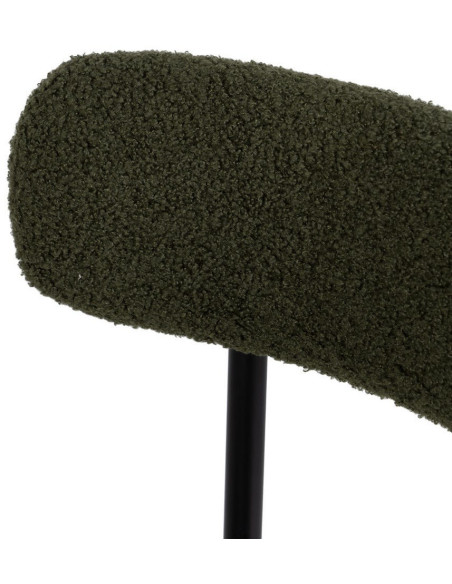 SILLA VERDE-NEGRO TEJIDO-METAL 49 X 49 X 80 CM 