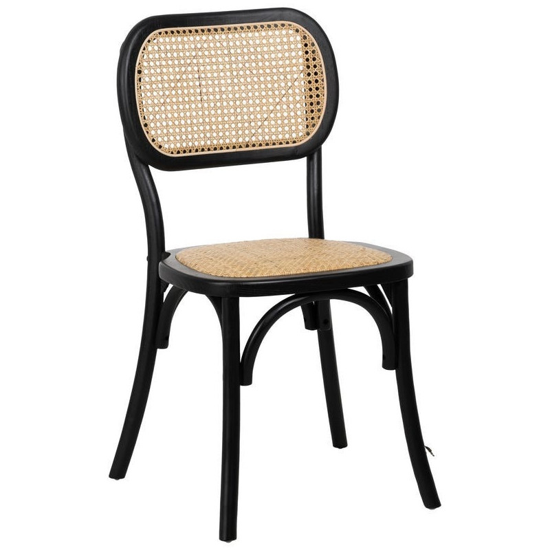 SILLA NEGRO MADERA DE OLMO CONTRACT 45 X 41 X 88 CM 