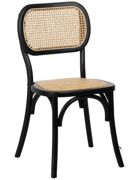 SILLA NEGRO MADERA DE OLMO CONTRACT 45 X 41 X 88 CM 